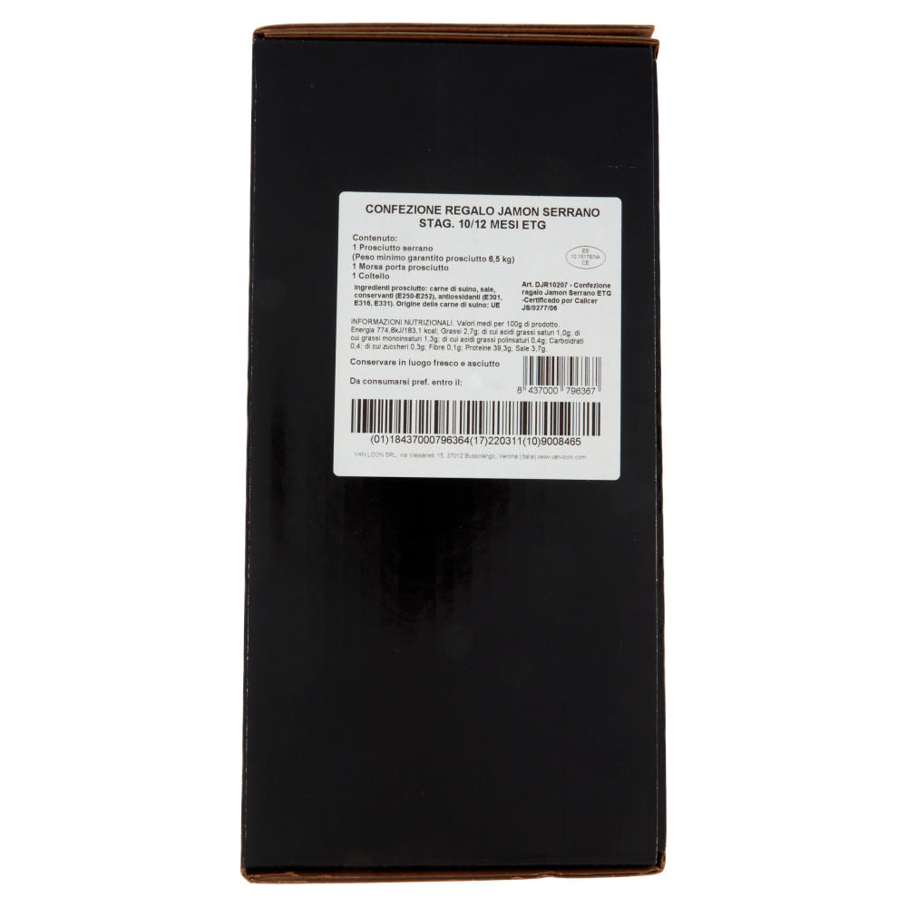 Don Juan Rodriguez Confezione Regalo Jamon Serrano Stag. 10/12 Mesi ETG