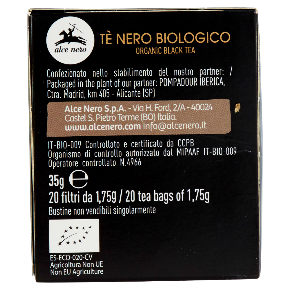alce nero T&egrave; Nero 20 x 1,75 g
