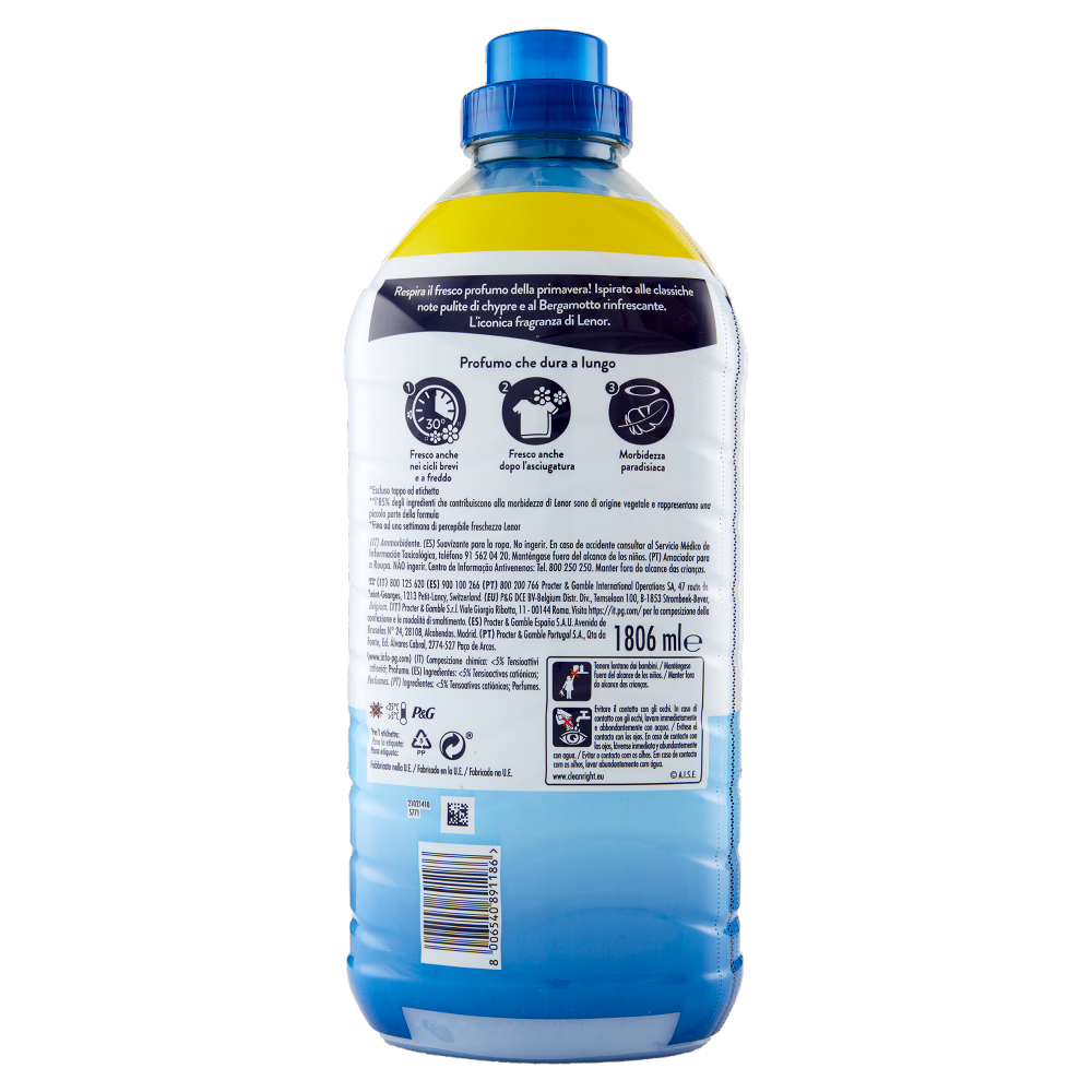 Lenor Ammorbidente Lavatrice Concentrato, Risveglio Primaverile, 86 Lavaggi 1806 ml