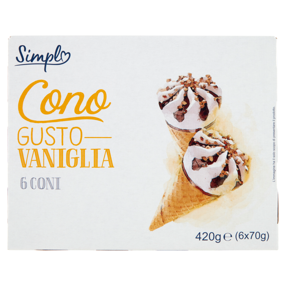 Simpl Cono Gusto Vaniglia 6 x 70 g