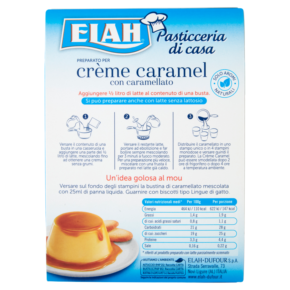 Elah Preparato per crème caramel con caramellato 100 g