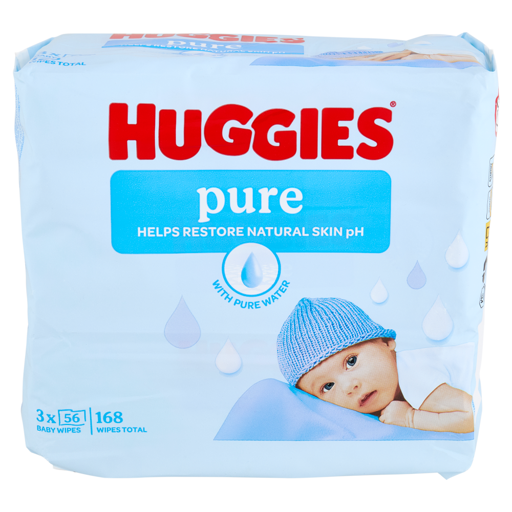 Huggies pure Baby Wipes 3 x 56 pz