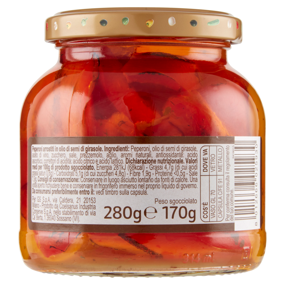 Carrefour Extra Peperoni Arrostiti 280 g