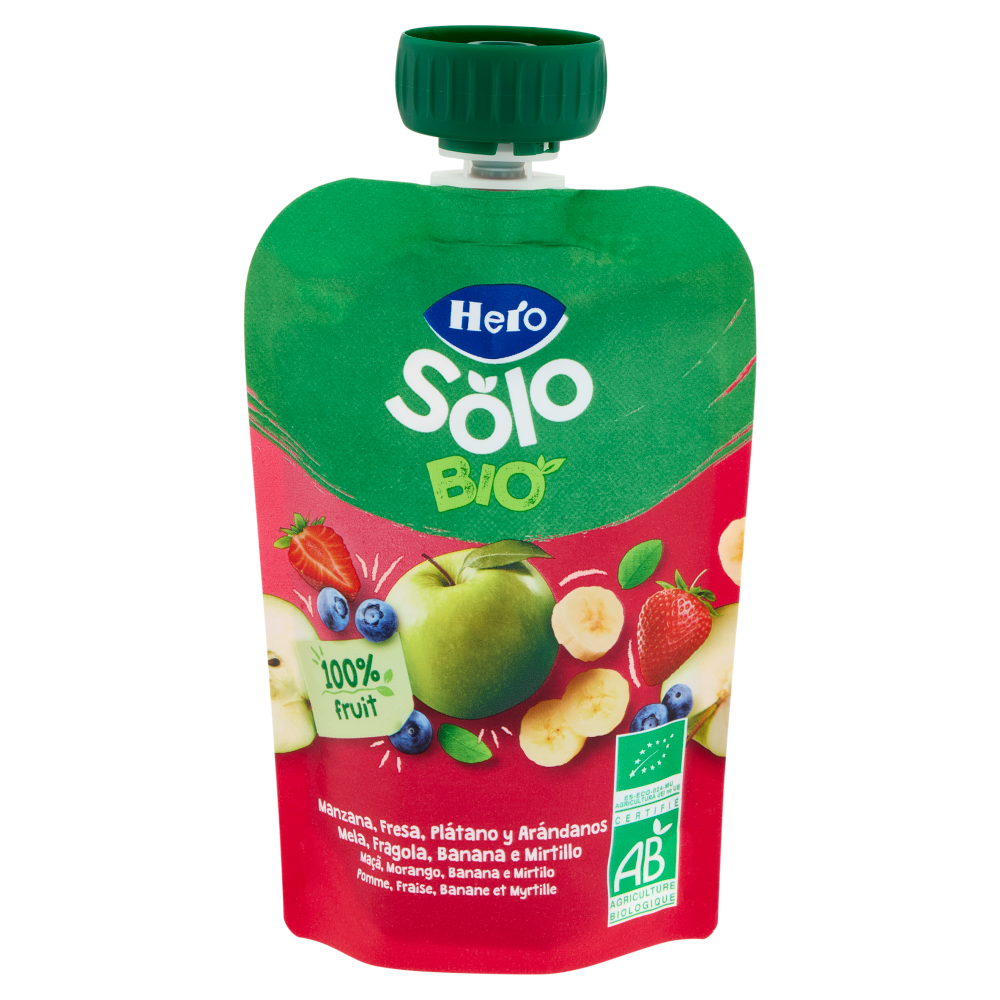 Hero Solo Bio Mela, Fragola, Banana e Mirtillo 100 g