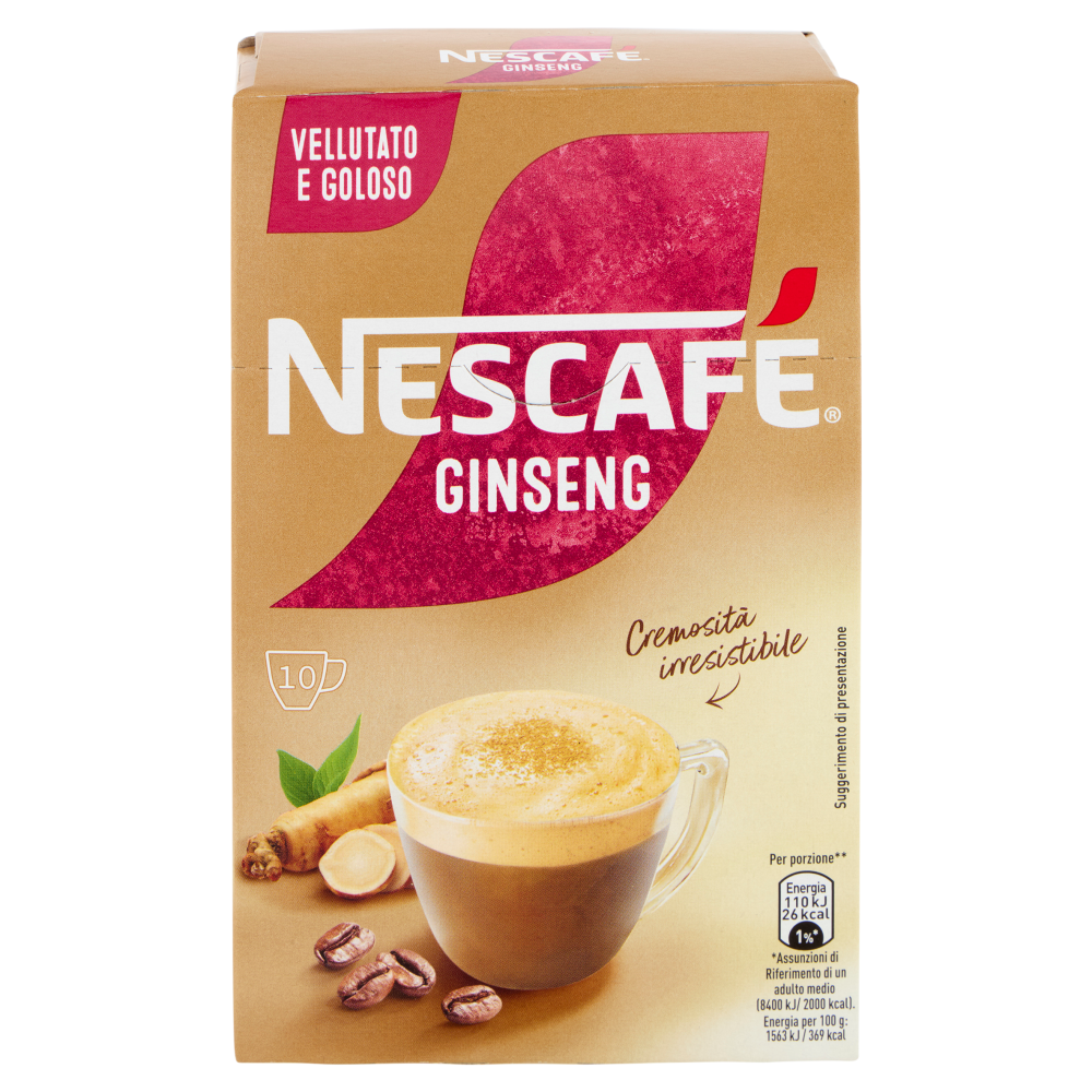NESCAF&Eacute; Ginseng Caff&egrave; Solubile con Ginseng, 10 bustine 70g
