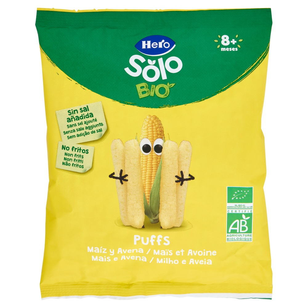 Hero Solo Bio Puffs Mais e Avena 25 g