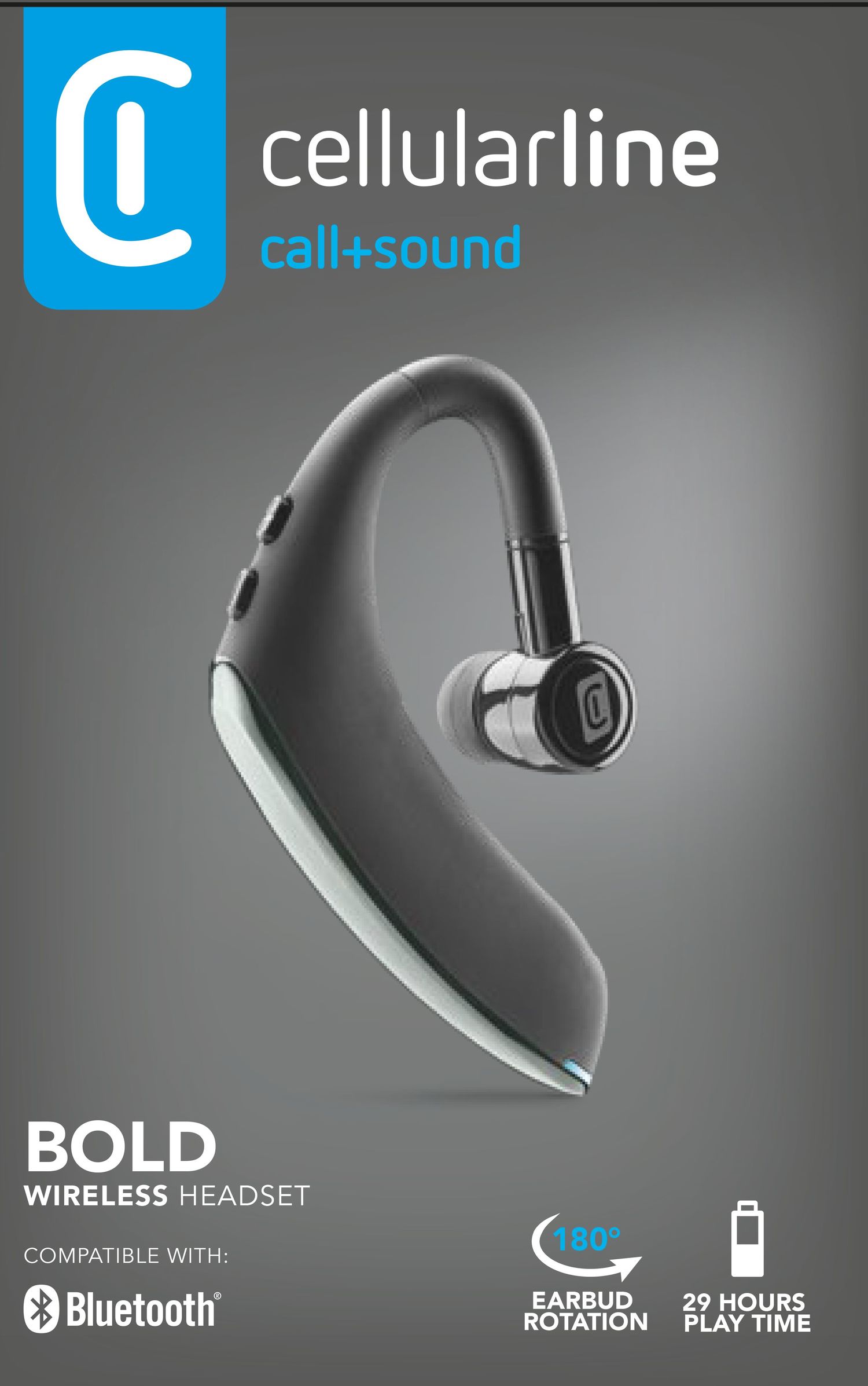 Cellularline BOLD Auricolare Bluetooth® mono con batteria a lunga durata