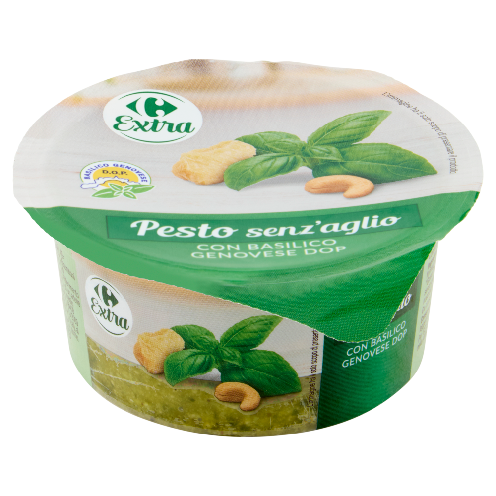 Carrefour Extra Pesto senz'aglio con Basilico Genovese DOP 140 g