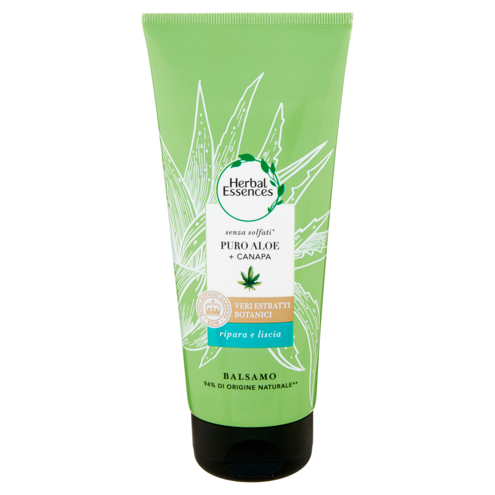 Herbal Essences Puro Aloe + Canapa Balsamo senza Solfati 180 ml