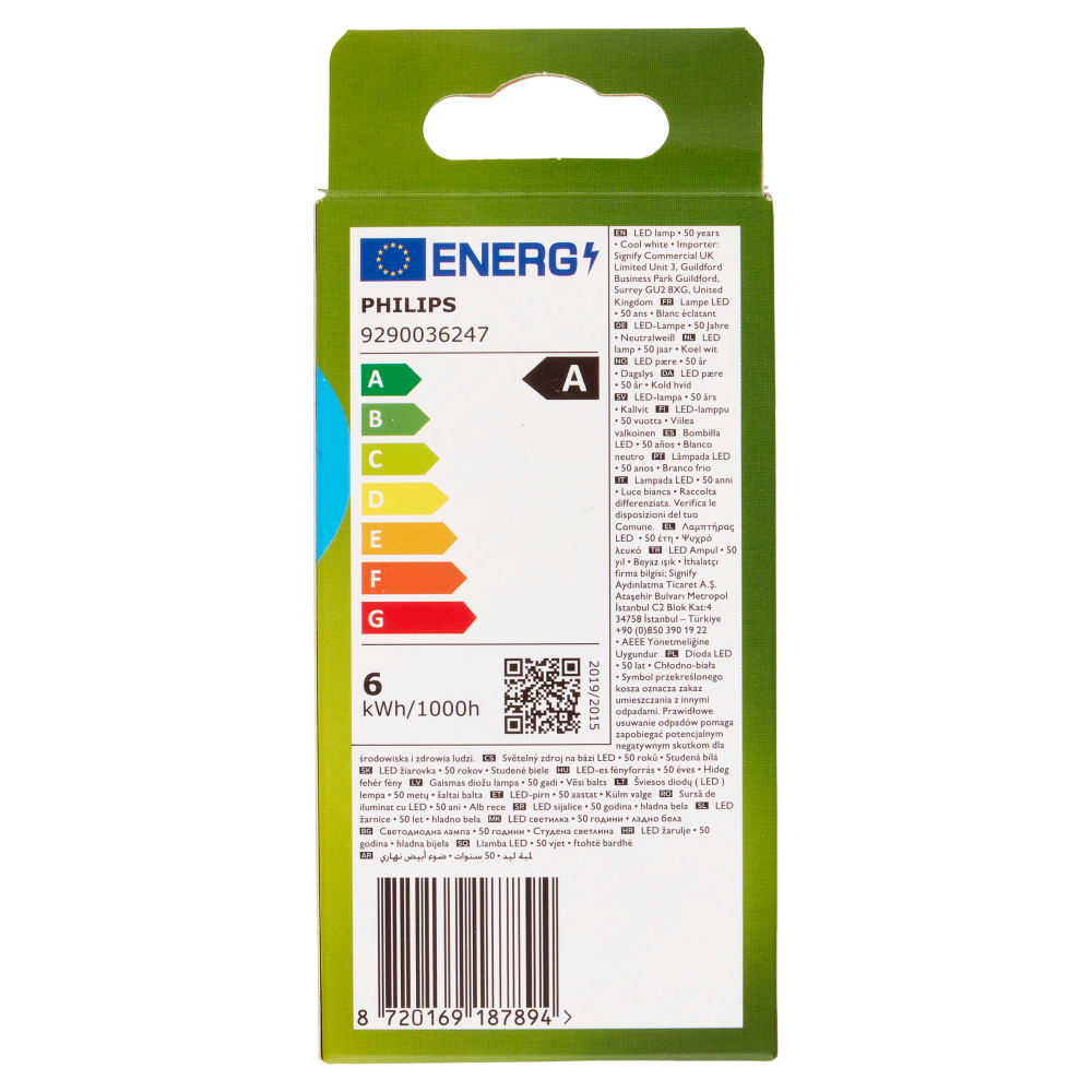 Philips Led Goccia Vetro Filamento 75W E27 4000K 