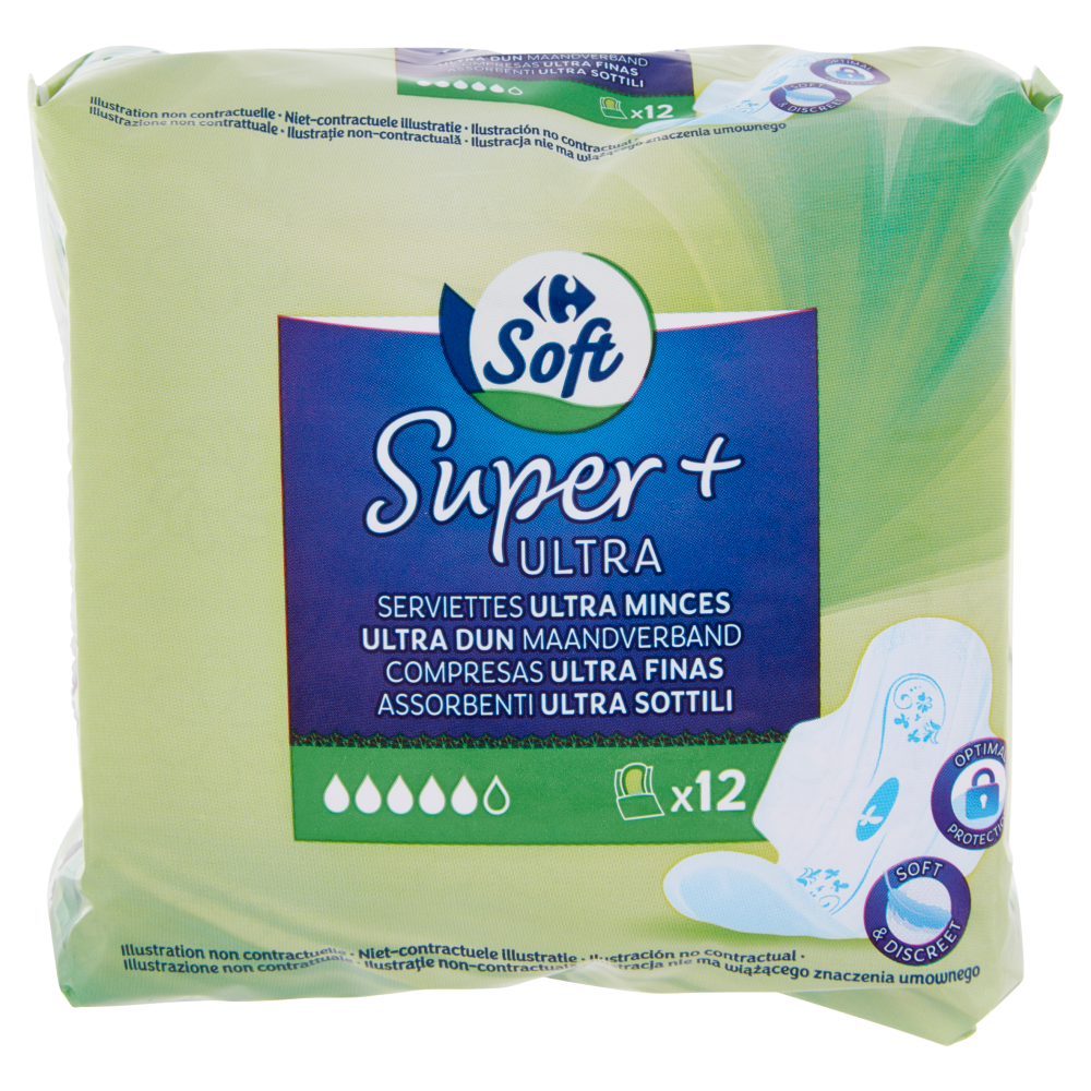 Carrefour Soft Super + Ultra Assorbenti Ultra Sottili 12 pz