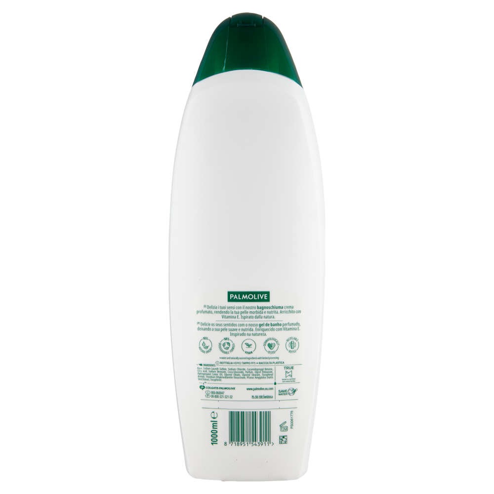 Palmolive bagnoschiuma Naturals Latte Idratante pelli sensibili 1 L
