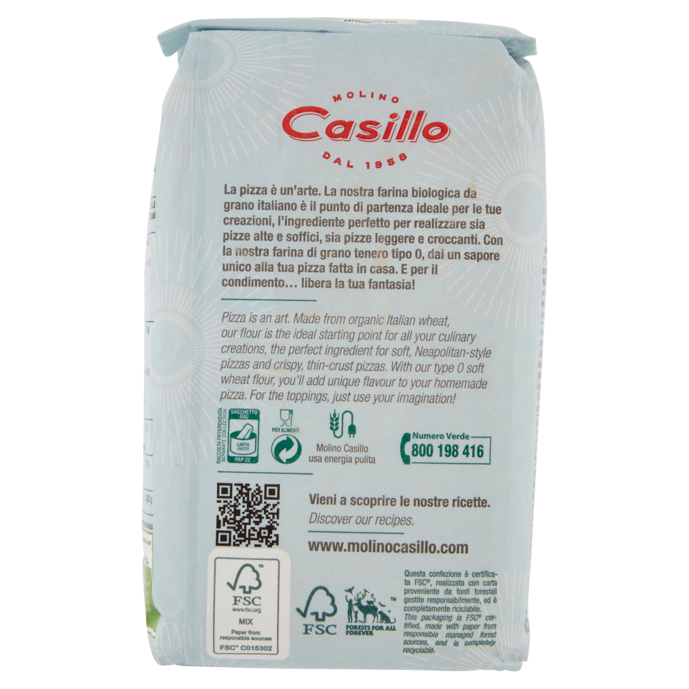 Molino Casillo la Pizza Bio Farina Tipo '0' Bio 1000 g