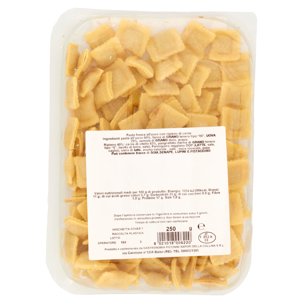 Pasta Piccinini Quadrucci al Vitello 250 g