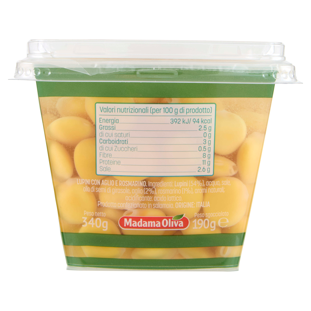 Madama Oliva Lupamì Lupini con Aglio e Rosmarino 340 g