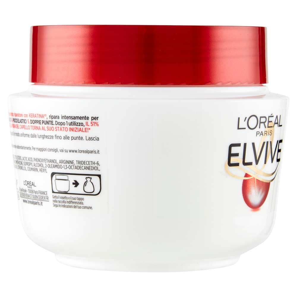 L'Oréal Paris Maschera Capelli Elvive Total Repair 5, Ricostituente per Capelli Sciupati 300 ml