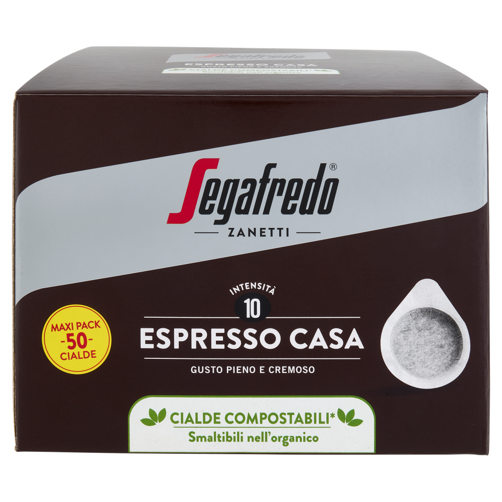 Segafredo Zanetti Espresso Casa Cialde Compostabili* 50 x 7 g