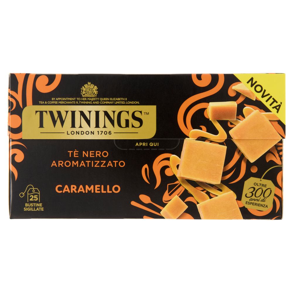 Twinings Caramello Tè Nero aromatizzato 25 filtri The 50 g
