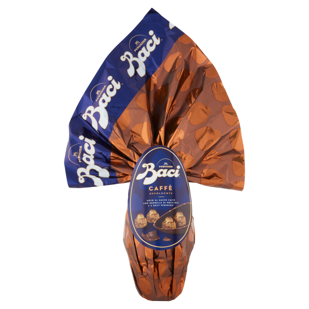 BACI PERUGINA Uovo Pasqua Cioccolato Fondente al Caff&egrave; con 4 Cioccolatini 265g