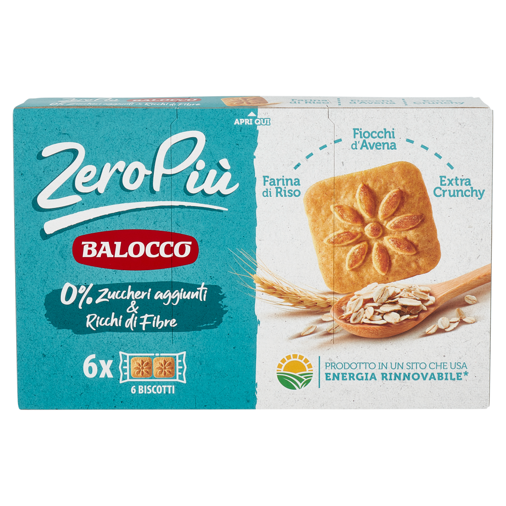 Balocco ZeroPiù Fiocchi d'Avena & Riso 6 x 38,3 g