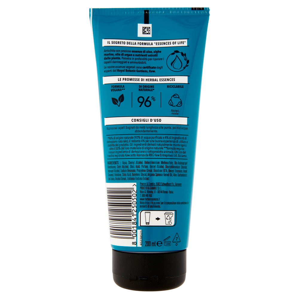 Herbal Essences Balsamo Formula Vegana Ripara con Olio di Argan 200 ml