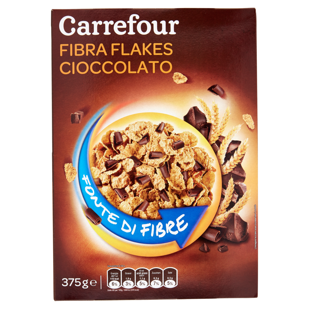 Carrefour Fibra Flakes cioccolato 375 g