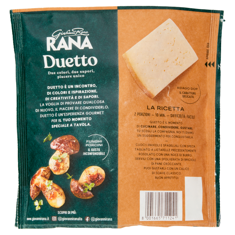Giovanni Rana Duetto Funghi Porcini & Asiago DOP 250 g
