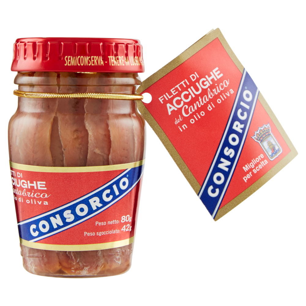 Consorcio Filetti di Acciughe del Cantabrico in olio di oliva 80 g