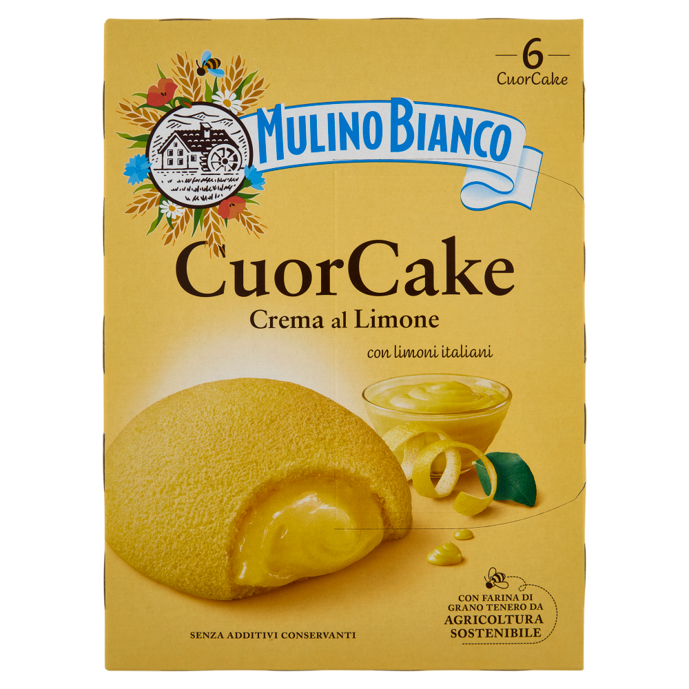 Mulino Bianco CuorCake Merenda con Limoni Italiani 6 pezzi 210g