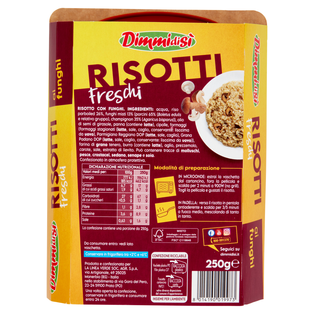 DimmidiSì Risotti Freschi ai funghi 250 g