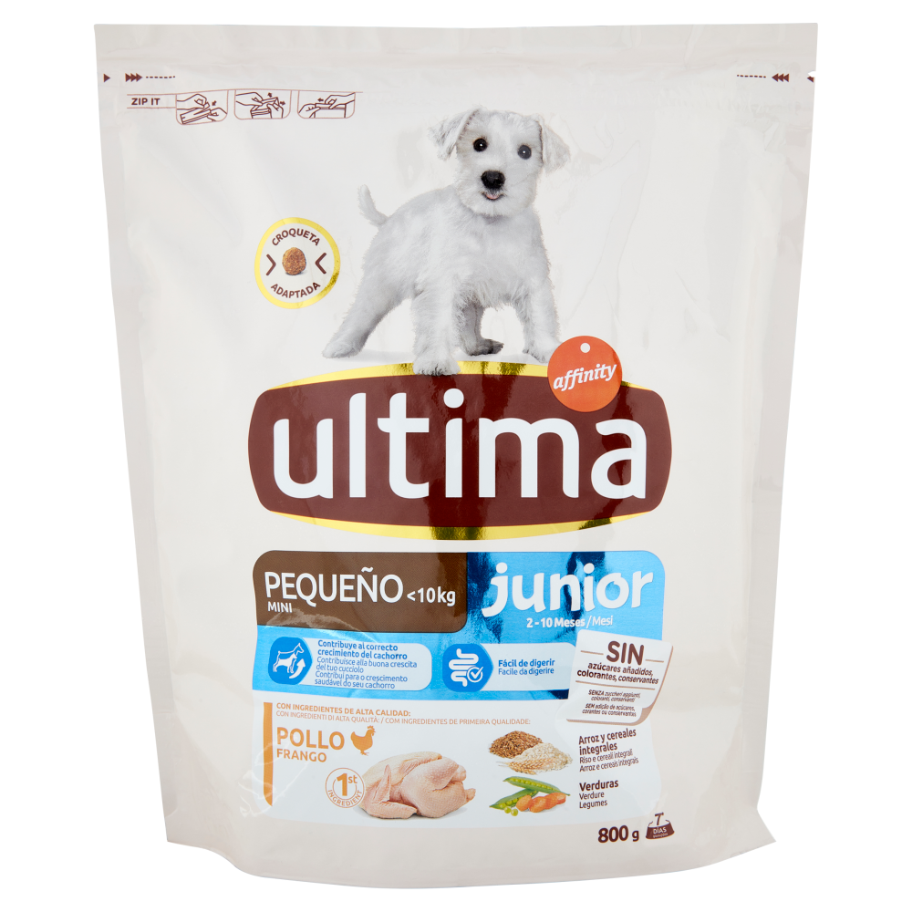 ultima Dog Mini <10kg junior 2-10 Mesi Pollo 800 g