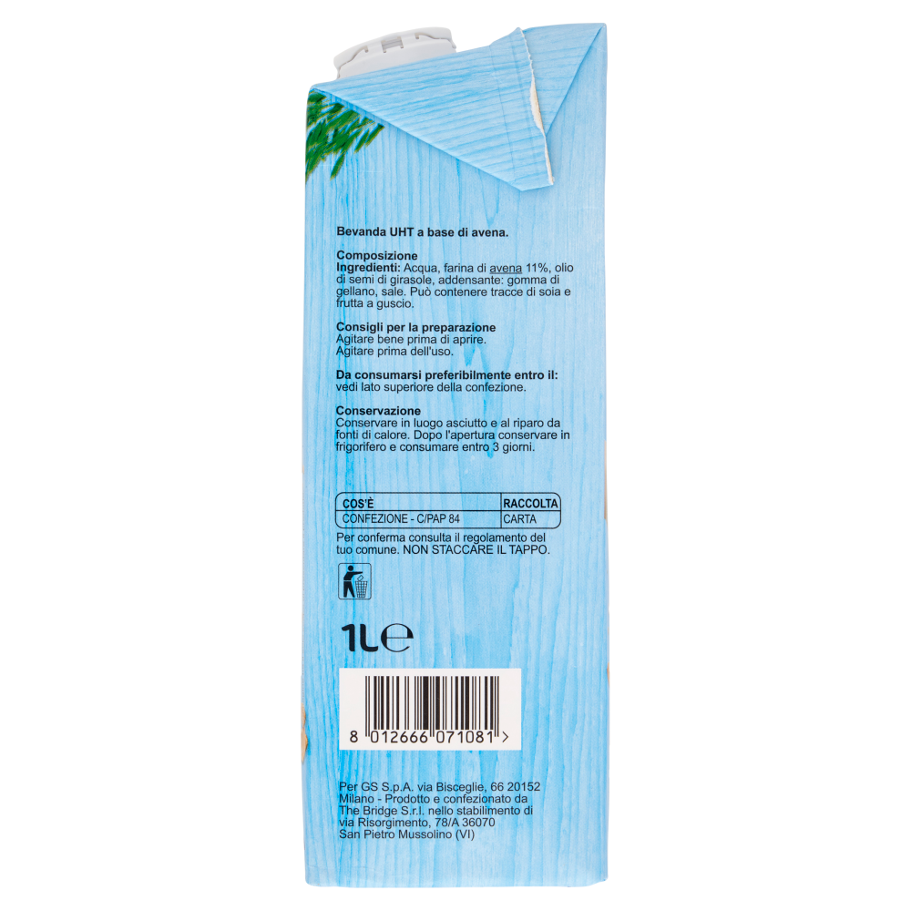 Carrefour Sensation Zero Zuccheri Avena 1 L