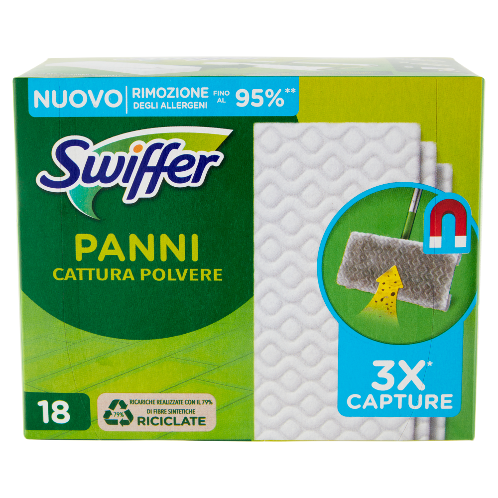 Swiffer Panni Catturapolvere per Scopa Swiffer - Ricarica 18 Panni