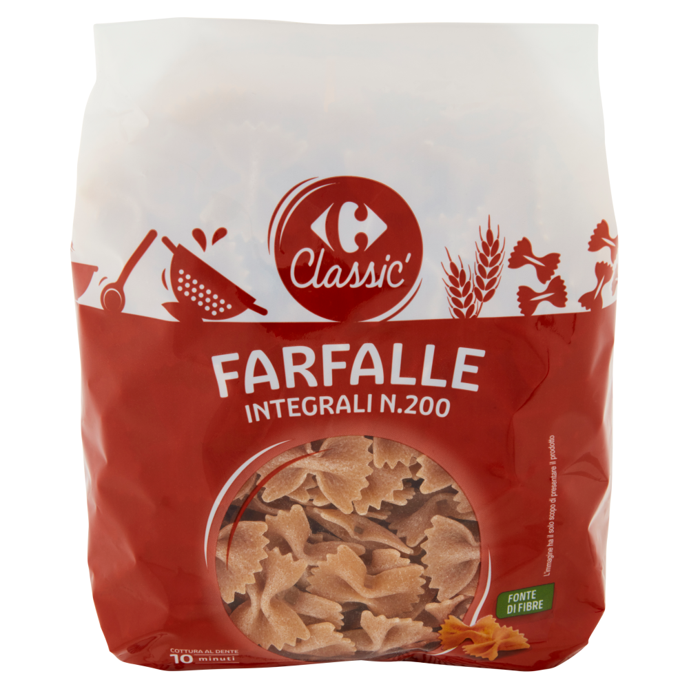 Carrefour Classic Farfalle Integrali N.200 500 g