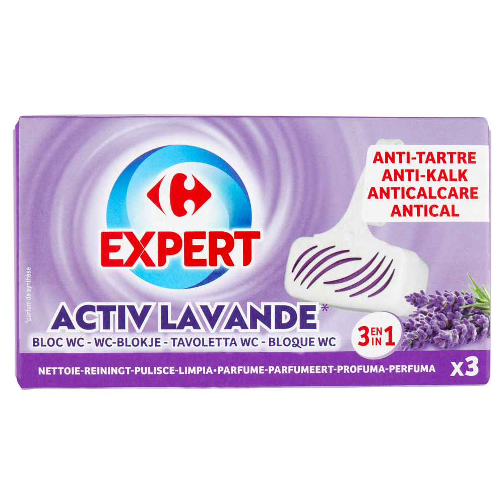 Carrefour Expert Tavoletta WC Activ Lavande 3 x 40 g