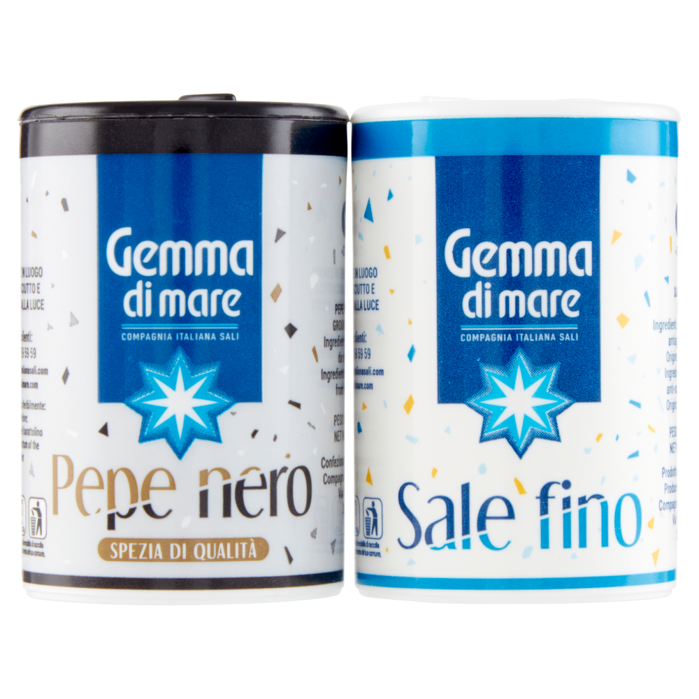 Gemma di mare Pepe Nero 18 g + Sale da Tavola 50 g