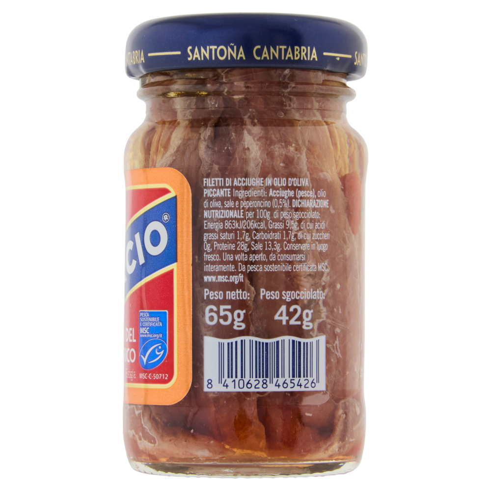 Consorcio Fletti di Acciughe in Olio d'Oliva Piccante 65 g