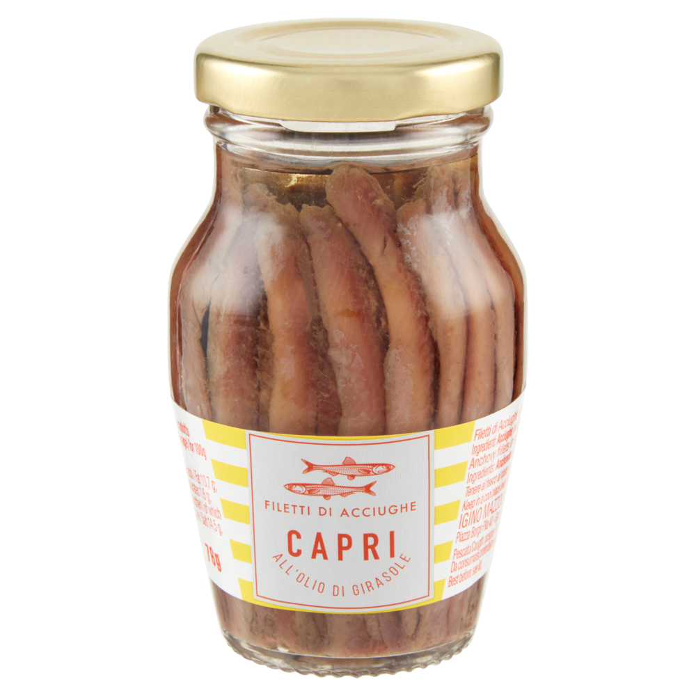 Capri Filetti di Acciughe all'Olio di Girasole 140 g