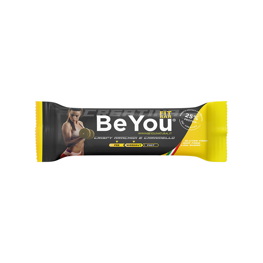 BeYou, FIT BAR Creatina Crispy Arachidi e Caramello 50 g