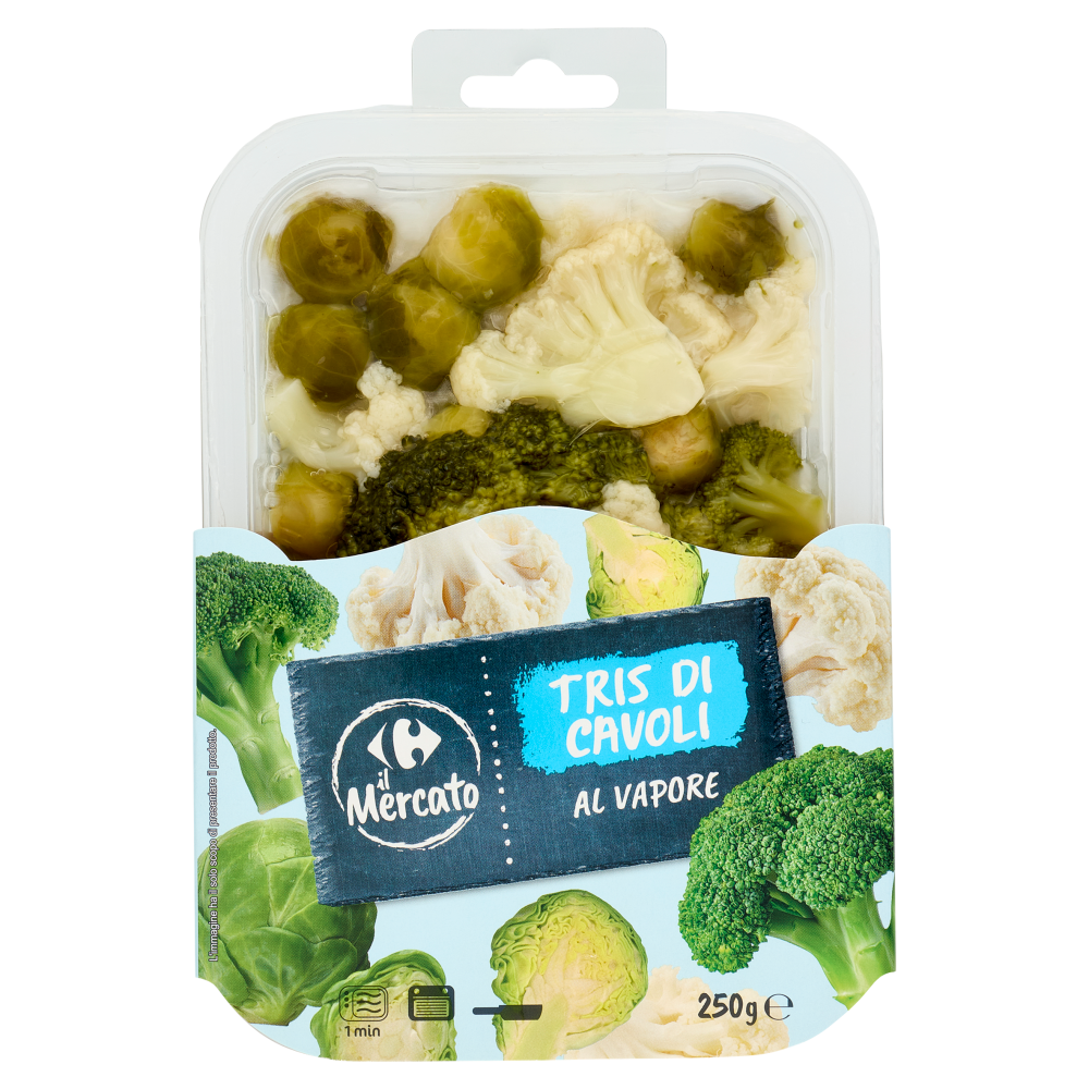 Carrefour il Mercato Tris di Cavoli al Vapore 250 g