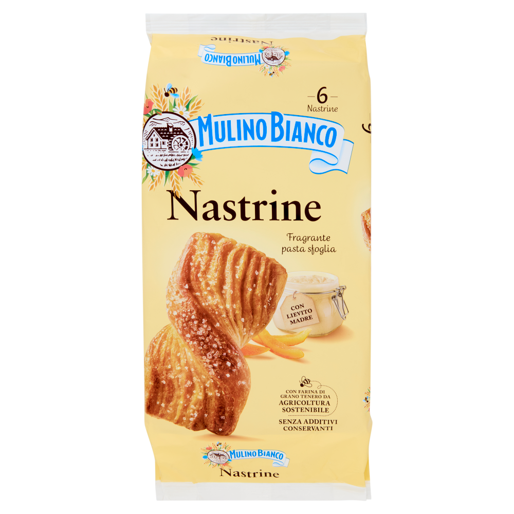 Mulino Bianco Nastrine Merenda Senza Additivi Conservanti 6 pezzi 240g