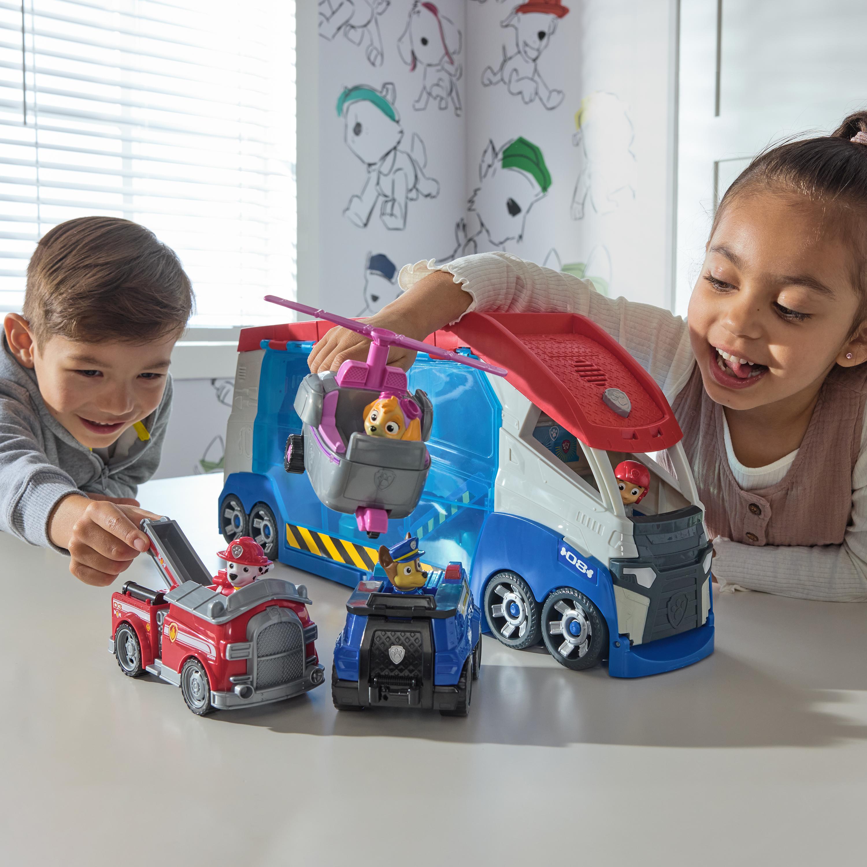 PAW Patrol , PAW Patroller trasformabile con lanciatore per veicoli, luci e suoni, personaggio di Ryder e quad giocattolo, Giocattoli per bambini e bambine da 3 anni in su