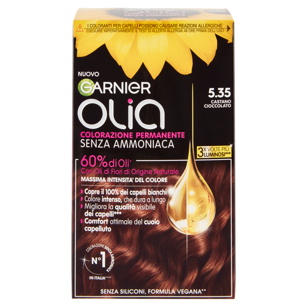Garnier Olia Tinta Capelli, Senza Ammoniaca, Light choco 535