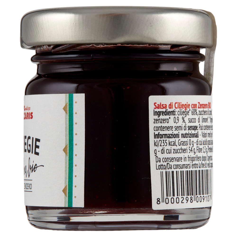 Lazzaris Ciliegie salsa bio con Zenzero 40 g