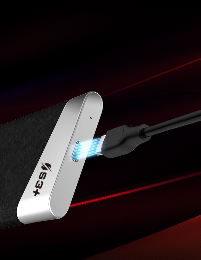 S3Plus Technologies Zenith 512 GB USB tipo-C 3.2 Gen 1 (3.1 Gen 1) Nero, Argento