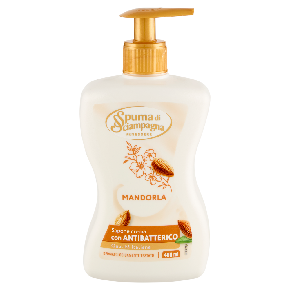 Spuma di Sciampagna Benessere Sapone crema Mandorla 400 ml