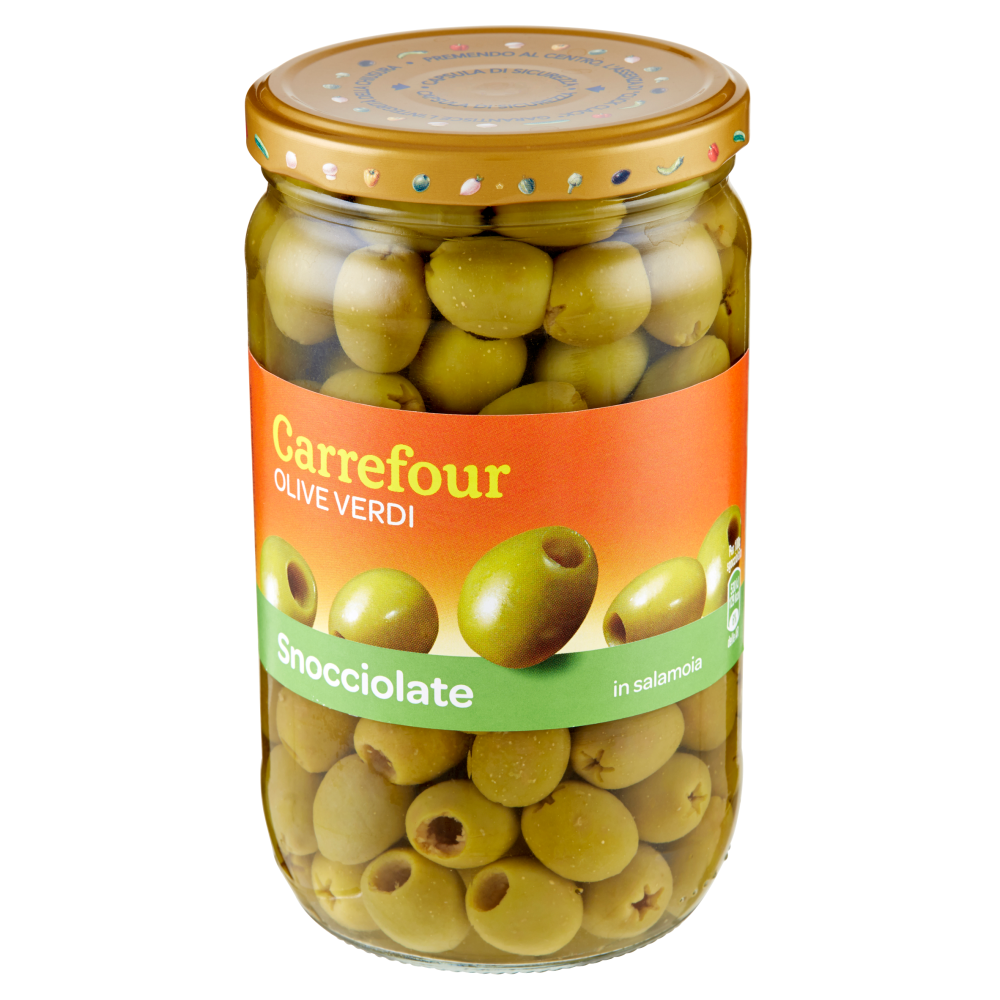Carrefour Olive Verdi Snocciolate in salamoia 680 g