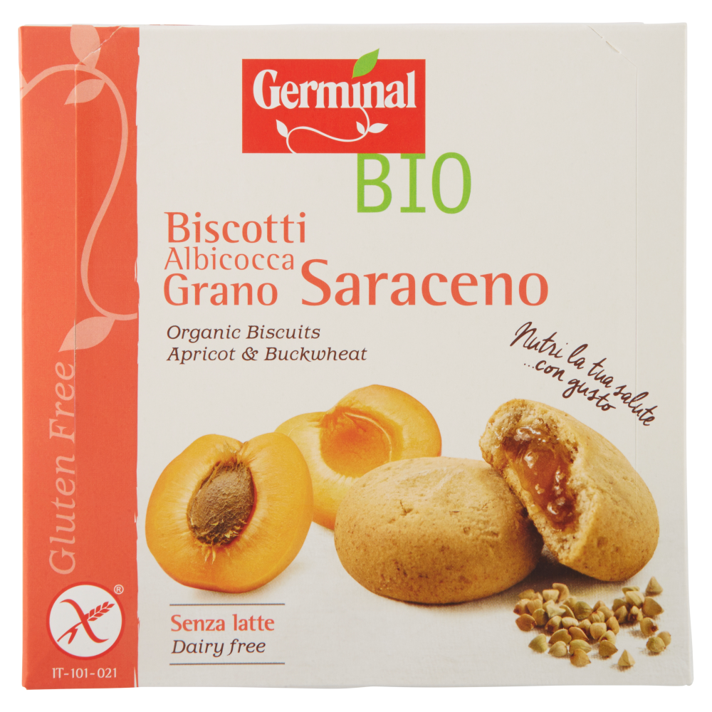 Germinal Bio Biscotti Albicocca Grano Saraceno Gluten Free 6 x 33,4 g