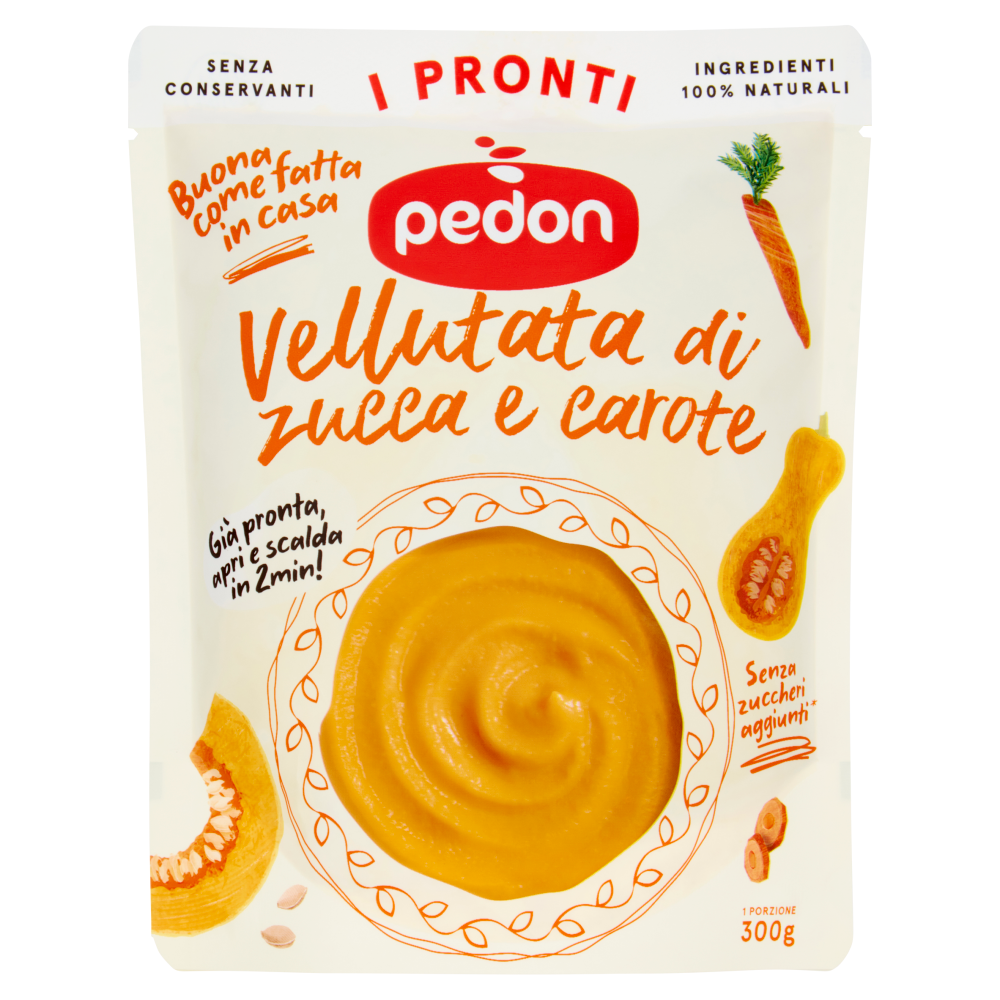 pedon I Pronti Vellutata di zucca e carote 300 g