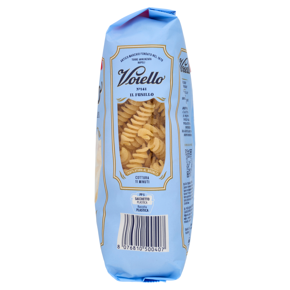 Voiello Pasta Il Fusillo N°141 Grani 100% Italiani Trafilata Bronzo 500g